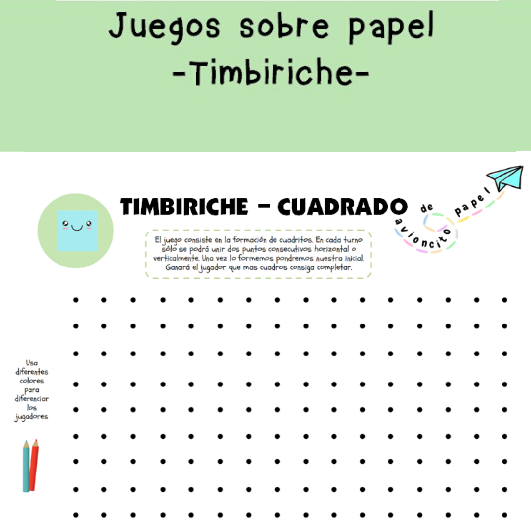 Juegos Sobre Papel Timbiriche De Las Multiplicaciones Avioncito De Papel