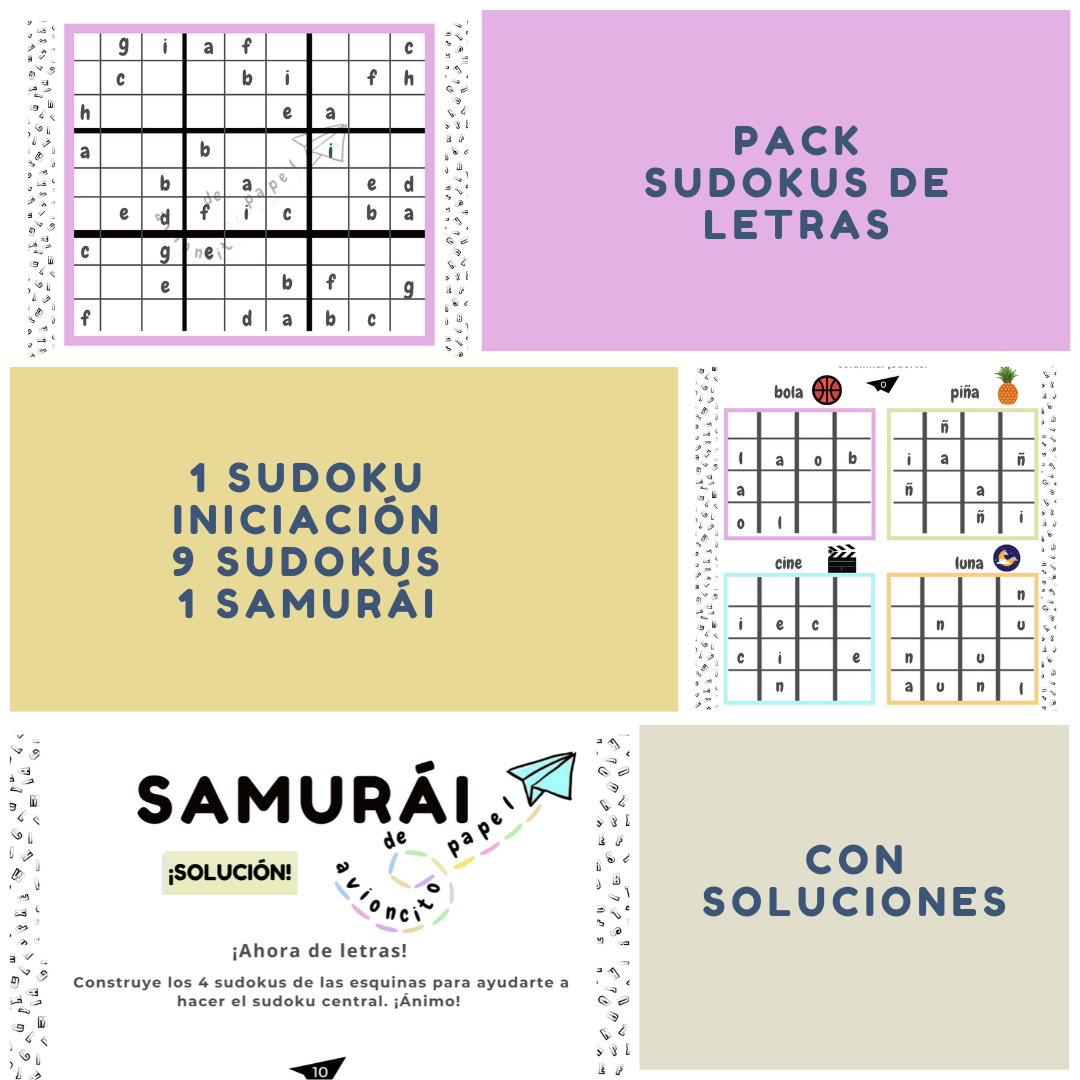 Pack para hacer de letras - Avioncito de papel